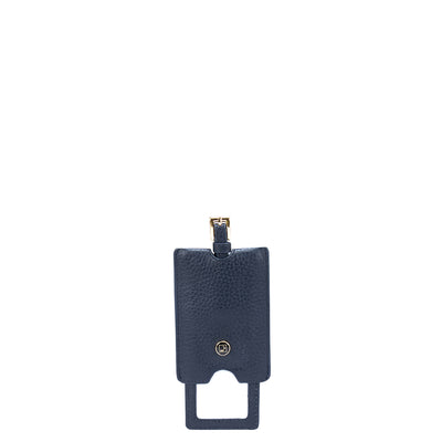 Wax Leather Luggage Tag - Navy