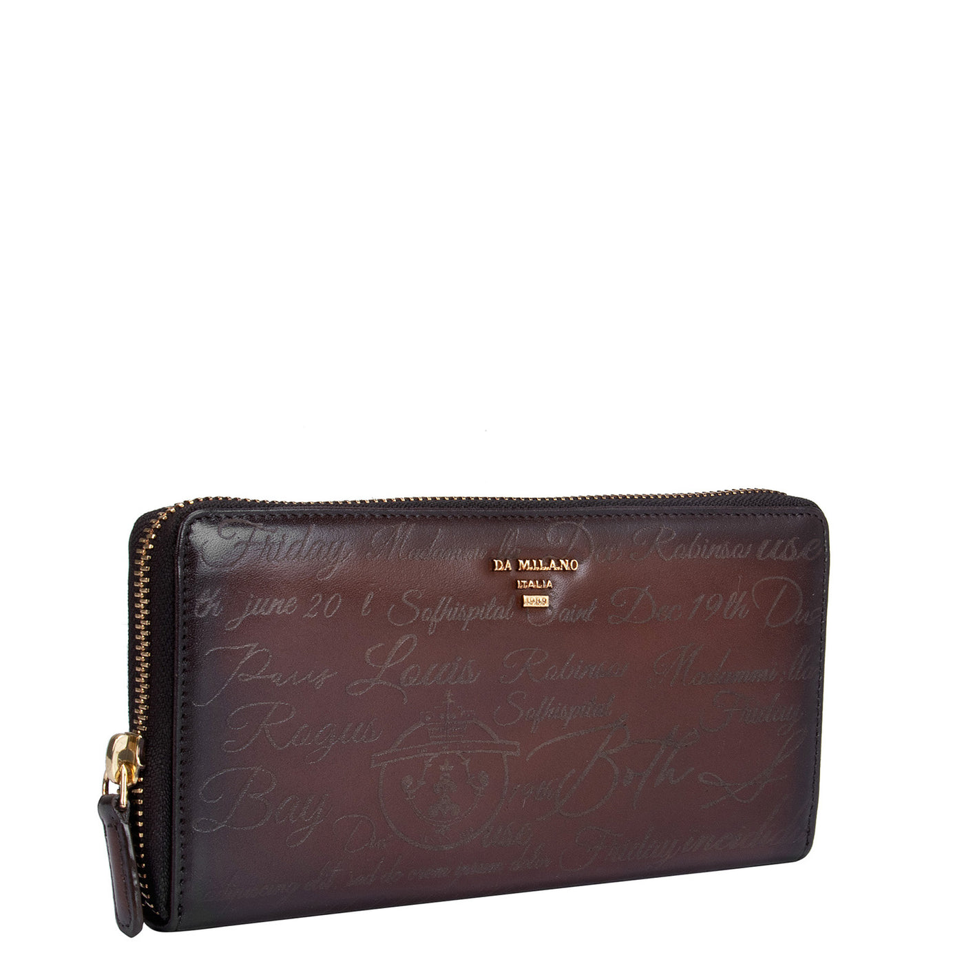 Da Milano Signato Leather Ladies Wallet - Cognac