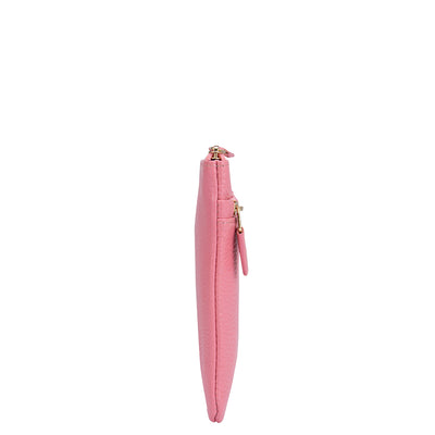 Wax Leather Multi Pouch - Hyper Pink