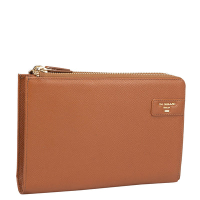 Franzy Leather Multi Pouch - Cognac