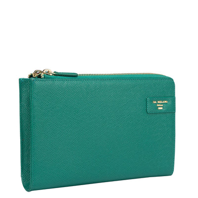Franzy Leather Multi Pouch - Green