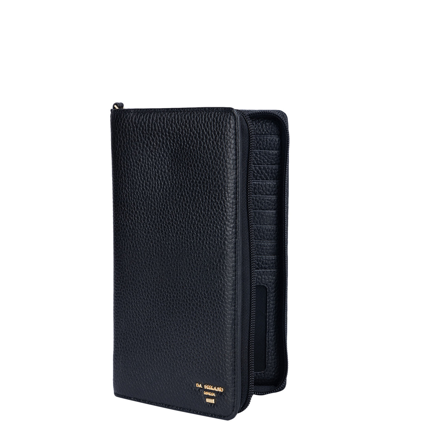 Wax Leather Passport Case - Black