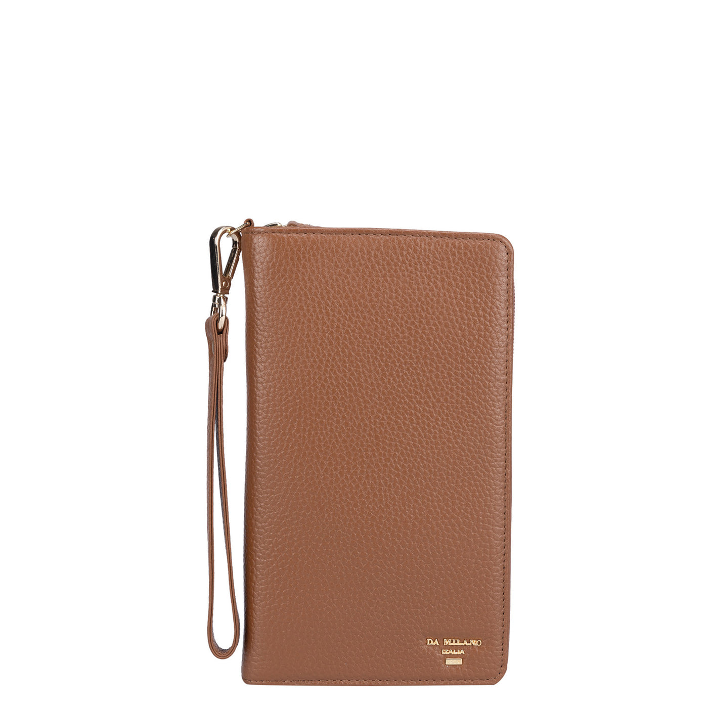 Wax Leather Passport Case - Cognac
