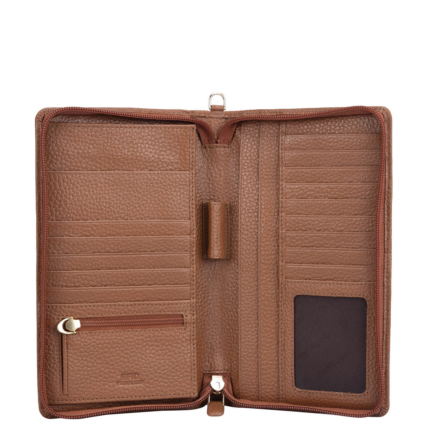 Wax Leather Passport Case - Cognac