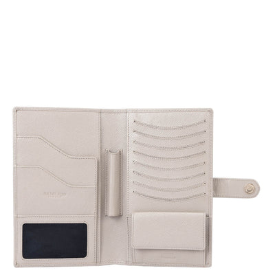 Croco Leather Passport Case - Ocean
