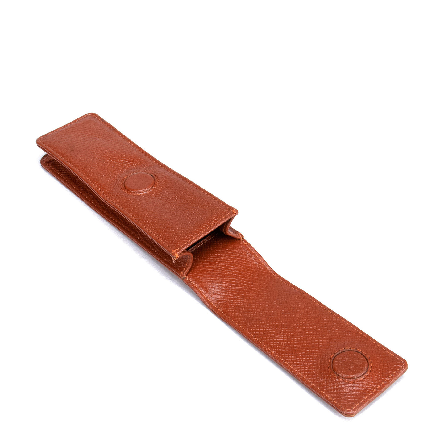 Franzy Leather Pen Case - Rust Orange