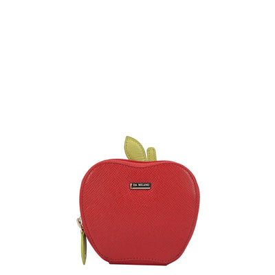 Small Franzy Leather Pouch - Red