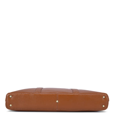 Franzy Leather Laptop Sleeve - Cognac