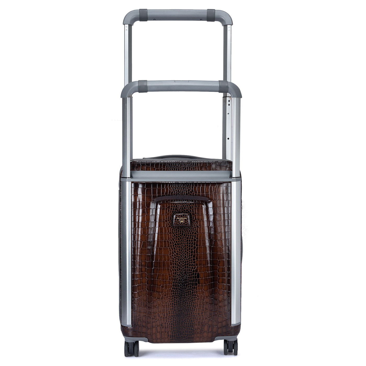 Croco Leather Trolley - Brown
